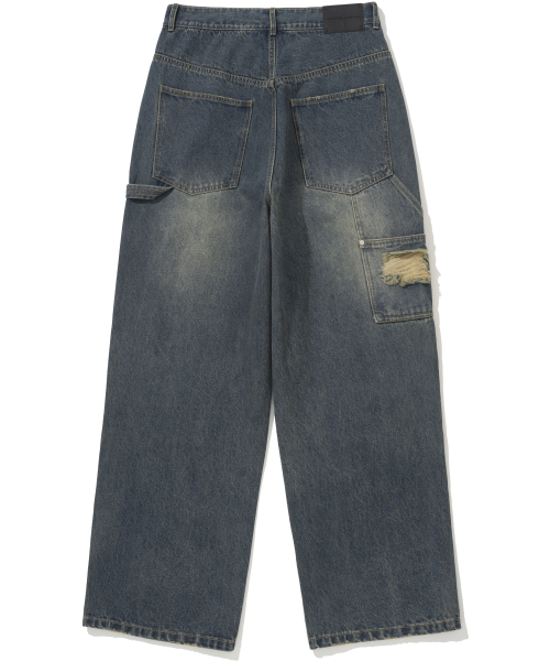 NOT4NERD(ノットフォーナード)の「Destroyed Double Knee Carpenter Pants - Deep Blue(デニムパンツ・レディース・その他・MEDIUM/LARGE/X-LARGE)」の3枚目の写真