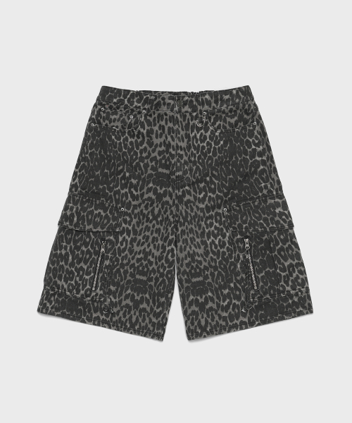 SAINTPAIN(セイントペイン)の「SPレオパードカーゴバミューダパンツブラウン(その他パンツ・レディース・その他・MEDIUM/LARGE)」の1枚目の写真