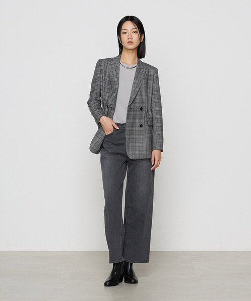 K.T KIYOKO TAKASE(キヨコタカセ)の「〔 Sサイズ 〕 ストレッチバックサテン梨地 ラウンドネックプルオーバー(シャツ/ブラウス・レディース・オフホワイト・5号)」の6枚目の写真