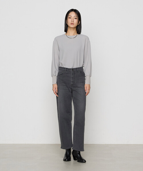 K.T KIYOKO TAKASE(キヨコタカセ)の「〔 Sサイズ 〕 ストレッチバックサテン梨地 ラウンドネックプルオーバー(シャツ/ブラウス・レディース・オフホワイト・5号)」の7枚目の写真