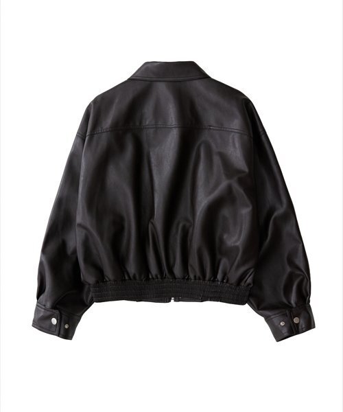 LADY VOLUME（レディーボリューム）の「465 VEGAN LEATHER BLOUSON_BURGANDY（ライダースジャケット・レディース・その他・FREE）」の14枚目の写真