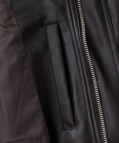 LADY VOLUME（レディーボリューム）の「465 VEGAN LEATHER BLOUSON_BURGANDY（ライダースジャケット・レディース・その他・FREE）」の9枚目の写真