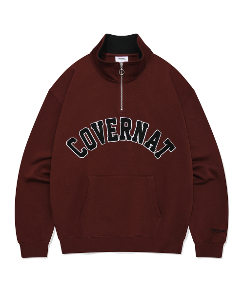 COVERNAT(カバーナット)の「アーチロゴハーフジップスウェットディープレッド(スウェット・レディース・その他・SMALL/MEDIUM/LARGE/X-LARGE)」の1枚目の写真
