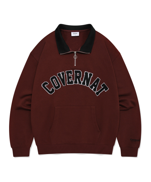 COVERNAT(カバーナット)の「アーチロゴハーフジップスウェットディープレッド(スウェット・レディース・その他・SMALL/MEDIUM/LARGE/X-LARGE)」の12枚目の写真