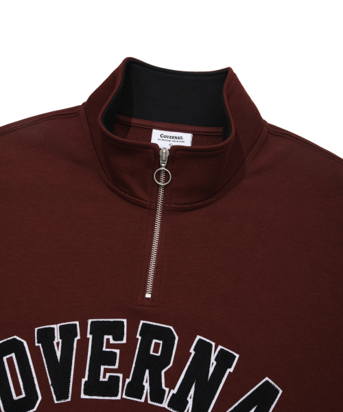 COVERNAT(カバーナット)の「アーチロゴハーフジップスウェットディープレッド(スウェット・レディース・その他・SMALL/MEDIUM/LARGE/X-LARGE)」の13枚目の写真