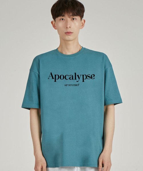 ASTRAL PROJECTION(アストラルプロジェクション)の「アポカリプスラウンドネック 15番手綿半袖Tシャツ_ブルーグリーン(Tシャツ/カットソー・メンズ・その他・LARGE/X-LARGE)」の1枚目の写真