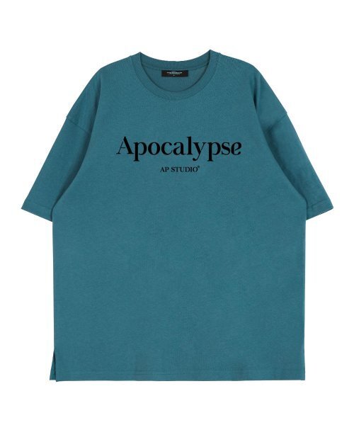 ASTRAL PROJECTION(アストラルプロジェクション)の「アポカリプスラウンドネック 15番手綿半袖Tシャツ_ブルーグリーン(Tシャツ/カットソー・メンズ・その他・LARGE/X-LARGE)」の2枚目の写真