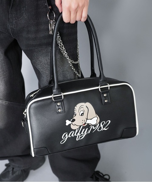 GALFY/ガルフィー】2WAY合皮ボストンショルダーバッグ/耐久マット素材