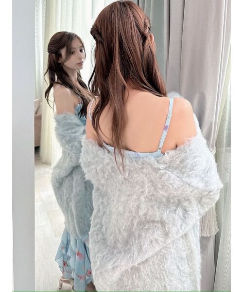 RESEXXY(リゼクシー)の「シャギーミディニットカーディガン(カーディガン/ボレロ・レディース・グレー/ブルー/ベージュ・FREE)」の19枚目の写真