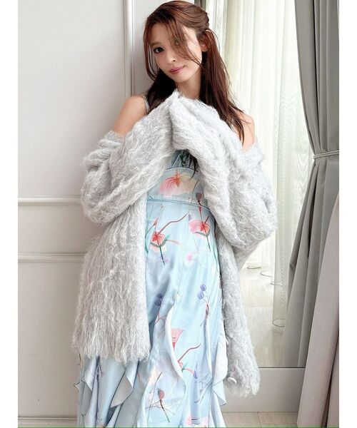 RESEXXY(リゼクシー)の「シャギーミディニットカーディガン(カーディガン/ボレロ・レディース・グレー/ブルー/ベージュ・FREE)」の20枚目の写真