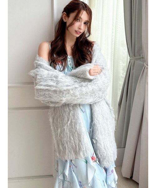 RESEXXY(リゼクシー)の「シャギーミディニットカーディガン(カーディガン/ボレロ・レディース・グレー/ブルー/ベージュ・FREE)」の21枚目の写真