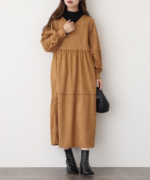セール】前後2WAYバイカラーステッチワンピース（ワンピース