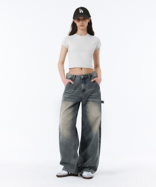 RANDOMOFF（ランダムオフ）の「BTB : WORKSCAPE CARPENTER JEANS [SMOKY BLACK CORE]（デニムパンツ・レディース・ブラック・X-SMALL/SMALL/MEDIUM/LARGE/X-LARGE）」の2枚目の写真