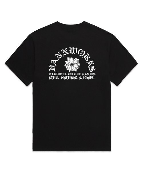 VANNWORKS(バンワークス)の「FLOWER ARCH オーバーサイズ 半袖Tシャツ (VS0051) ブラック/ホワイト(Tシャツ/カットソー・レディース・その他・X-LARGE/XX-LARGE/LARGE/MEDIUM/SMALL)」の3枚目の写真