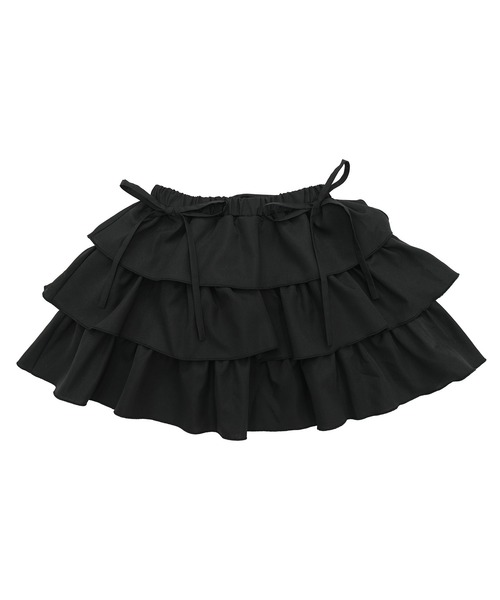 Bee des Bee(ビーデスビー)の「リボン付きティアードスカート(スカート・キッズ・ブラック/ラベンダー・100cm/150cm/120cm/130cm/140cm/110cm)」の12枚目の写真