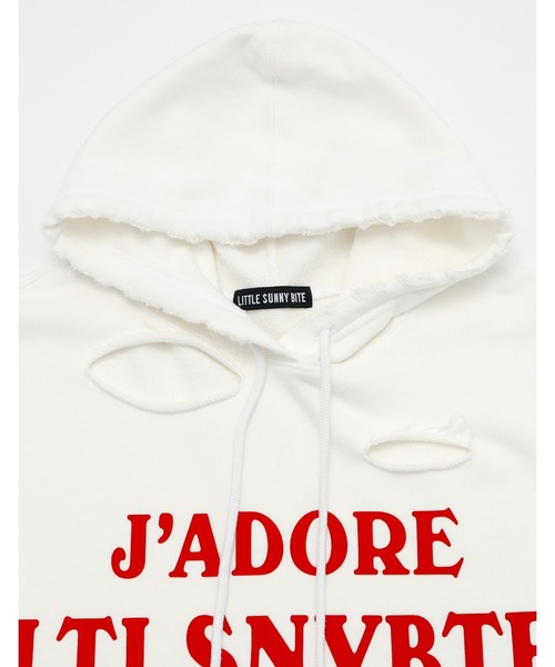 Little sunny bite（リトルサニーバイト）の「《Little Sunny Bite》Jadore LSB hoodie（パーカー・レディース・ブラック/ブルー・MEDIUM）」の5枚目の写真