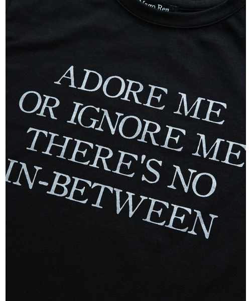 MAGORENSEOUL（マゴレンソウル）の「ADORE ME スリムフィットTシャツ ブラック（Tシャツ/カットソー・レディース・その他・FREE）」の3枚目の写真