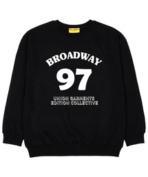 97ブロードウェイ 裏毛 オーバーサイズ スウェット Tシャツ ブラック