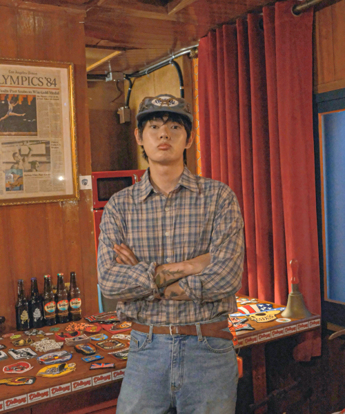 AMOU(アモウ)の「60s vintage check shirts blue(シャツ/ブラウス・メンズ・その他・1/2/3)」の1枚目の写真