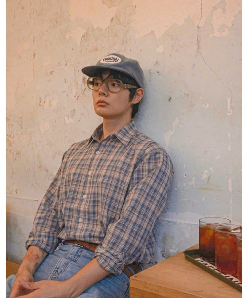 AMOU(アモウ)の「60s vintage check shirts blue(シャツ/ブラウス・メンズ・その他・1/2/3)」の3枚目の写真