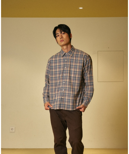 AMOU(アモウ)の「60s vintage check shirts blue(シャツ/ブラウス・メンズ・その他・1/2/3)」の4枚目の写真
