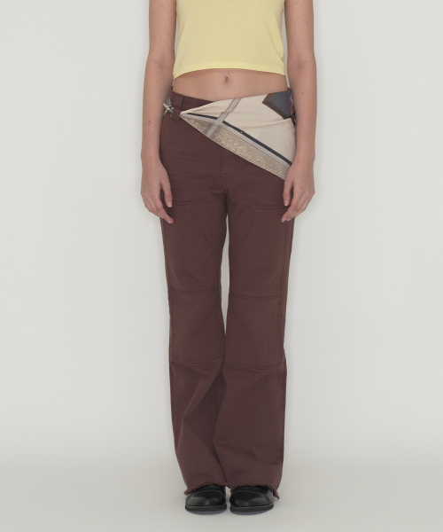 THIRSTYCLUB(サースティークラブ)の「Double knee pants - Brown(その他パンツ・レディース・その他・SMALL/MEDIUM)」の2枚目の写真