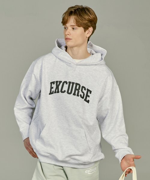 EXCURSE(エクスカース)の「ECプレミアムオーバーサイズアーチロゴフードスウェットシャツメランジ(パーカー・レディース・その他・MEDIUM/LARGE/X-LARGE)」の1枚目の写真