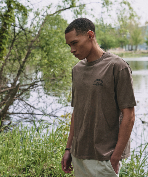 FAKE CAMPER（フェイクキャンパー）の「ピグメントタイガーオリジナルヴィンテージ半袖Tシャツ[ブラウン]（Tシャツ/カットソー・メンズ・ブラウン・SMALL/MEDIUM/LARGE/X-LARGE）」の5枚目の写真