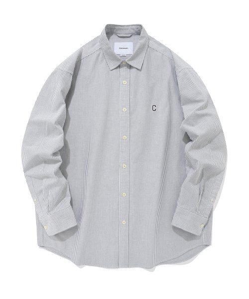 COVERNAT(カバーナット)の「Cロゴオックスフォードストライプシャツグレー(シャツ/ブラウス・レディース・その他・X-LARGE)」の1枚目の写真