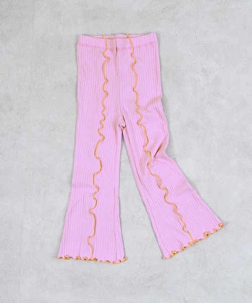 MARKEY'S（マーキーズ）の「メローリブフレアーパンツ（その他パンツ・キッズ・グレー/ライトブルー/ピンク・80/90/100/110/120/130/140/150）」の3枚目の写真