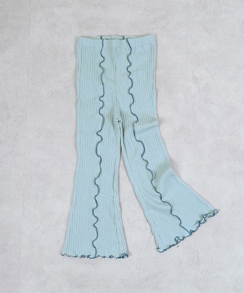 MARKEY'S（マーキーズ）の「メローリブフレアーパンツ（その他パンツ・キッズ・グレー/ライトブルー/ピンク・80/90/100/110/120/130/140/150）」の2枚目の写真