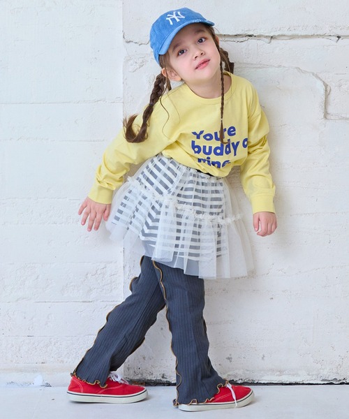 MARKEY'S（マーキーズ）の「メローリブフレアーパンツ（その他パンツ・キッズ・グレー/ライトブルー/ピンク・80/90/100/110/120/130/140/150）」の5枚目の写真