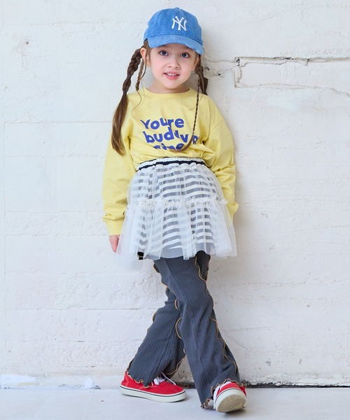 MARKEY'S（マーキーズ）の「メローリブフレアーパンツ（その他パンツ・キッズ・グレー/ライトブルー/ピンク・80/90/100/110/120/130/140/150）」の6枚目の写真