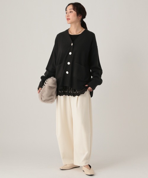 Elura(エルーラ)の「毛玉しらずVカーデ/636918(カーディガン/ボレロ・レディース・ブラック・FREE)」の21枚目の写真