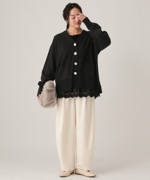 Elura(エルーラ)の「毛玉しらずVカーデ/636918(カーディガン/ボレロ・レディース・ブラック・FREE)」の22枚目の写真