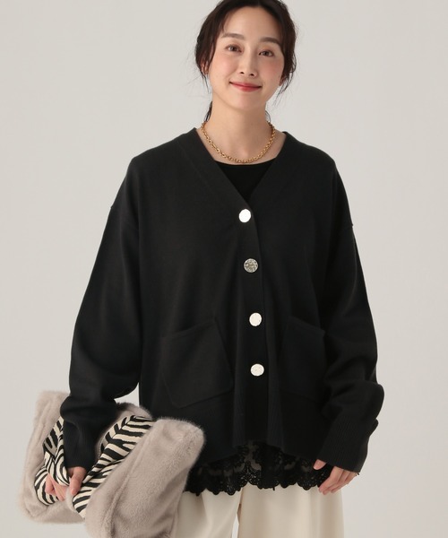 Elura(エルーラ)の「毛玉しらずVカーデ/636918(カーディガン/ボレロ・レディース・ブラック・FREE)」の19枚目の写真