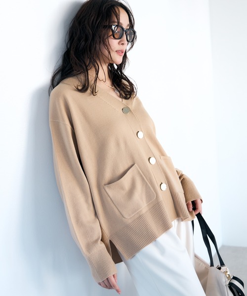 Elura(エルーラ)の「毛玉しらずVカーデ/636918(カーディガン/ボレロ・レディース・ブラック・FREE)」の9枚目の写真