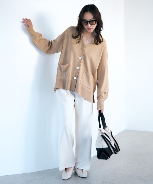 Elura(エルーラ)の「毛玉しらずVカーデ/636918(カーディガン/ボレロ・レディース・ブラック・FREE)」の10枚目の写真