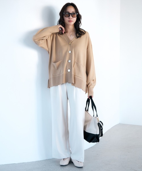 Elura(エルーラ)の「毛玉しらずVカーデ/636918(カーディガン/ボレロ・レディース・ブラック・FREE)」の11枚目の写真