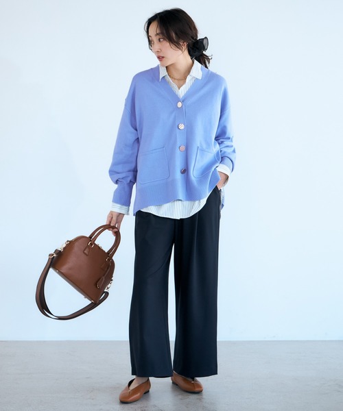 Elura(エルーラ)の「毛玉しらずVカーデ/636918(カーディガン/ボレロ・レディース・ブラック・FREE)」の13枚目の写真