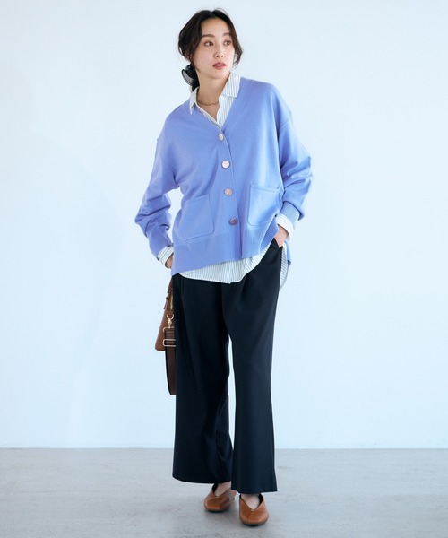 Elura(エルーラ)の「毛玉しらずVカーデ/636918(カーディガン/ボレロ・レディース・ブラック・FREE)」の14枚目の写真