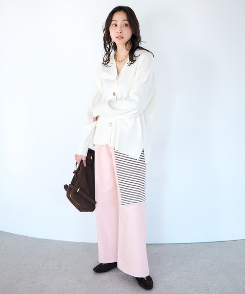 Elura(エルーラ)の「毛玉しらずVカーデ/636918(カーディガン/ボレロ・レディース・ブラック・FREE)」の5枚目の写真