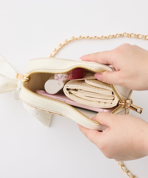 セール】【Heart Collection】キルティングハートチェーンバッグ