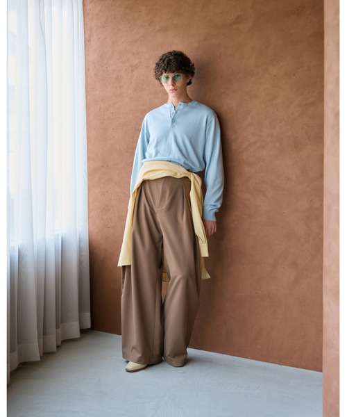 Lame Blend Henley Neck Knit / ラメブレンドヘンリーネックニット