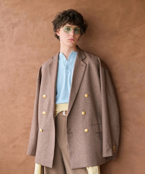 soerte（ソエルテ）の「Lame Blend Henley Neck Knit / ラメブレンドヘンリーネックニット（ニット/セーター・メンズ・グレー/アイボリー/ブラック/ライトブルー・1/2/3）」の17枚目の写真