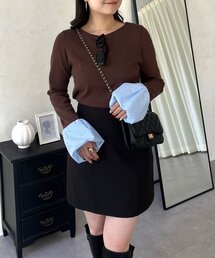 prose verse | 袖バルーンリブカットトップス(Tシャツ/カットソー)