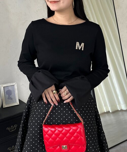 prose verse(プロズヴェール)の「袖バルーンリブカットトップス(Tシャツ/カットソー・レディース・オフホワイト/ブラウン/ブラック・LARGE/MEDIUM)」の1枚目の写真