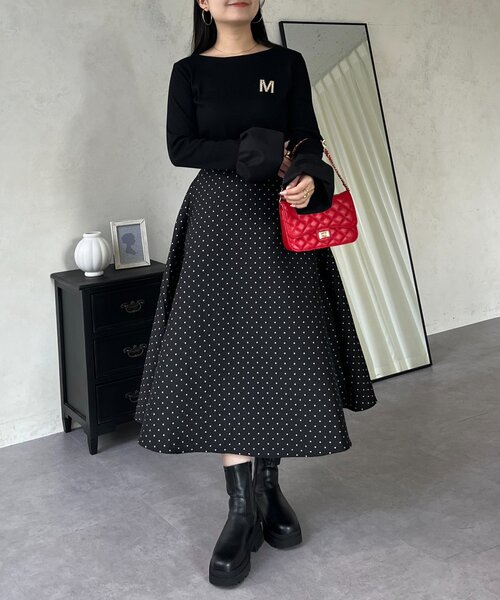 prose verse(プロズヴェール)の「袖バルーンリブカットトップス(Tシャツ/カットソー・レディース・オフホワイト/ブラウン/ブラック・LARGE/MEDIUM)」の19枚目の写真