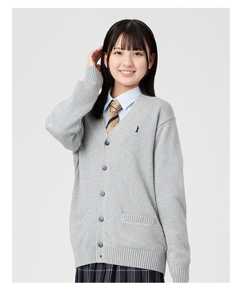 カーディガン 綿 7G ニット 女子 制服 学生服 中学生 高校生 スクール