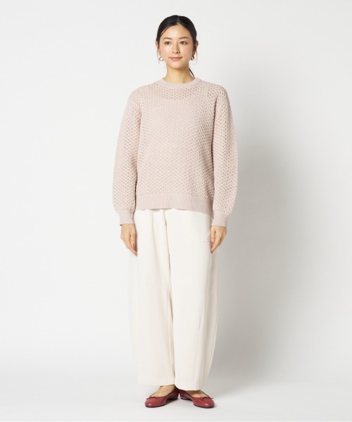 HELIOPOLE（エリオポール）の「LILY YARN MESH KNIT（ニット/セーター・レディース・ホワイト/ベージュ・38）」の6枚目の写真